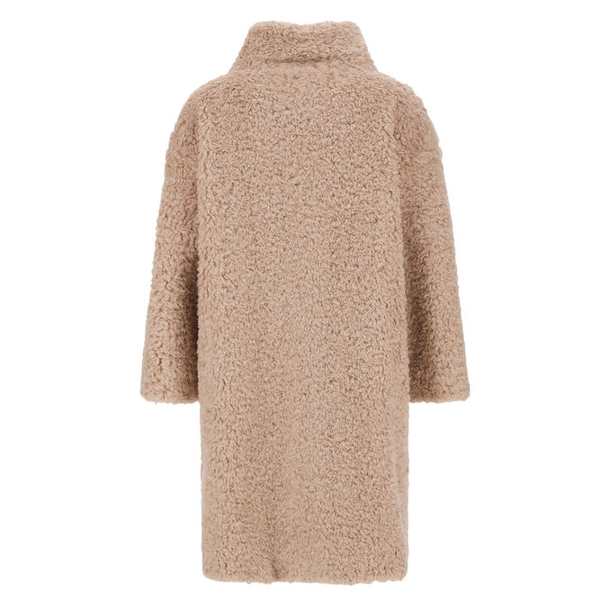 Women COAT IN CURLY FAUX FUR Chantilly