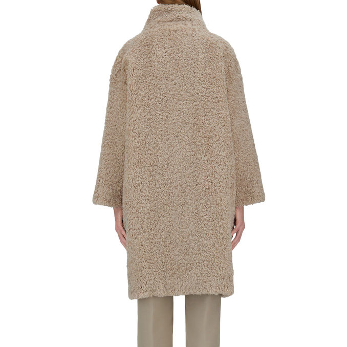 Women COAT IN CURLY FAUX FUR Chantilly