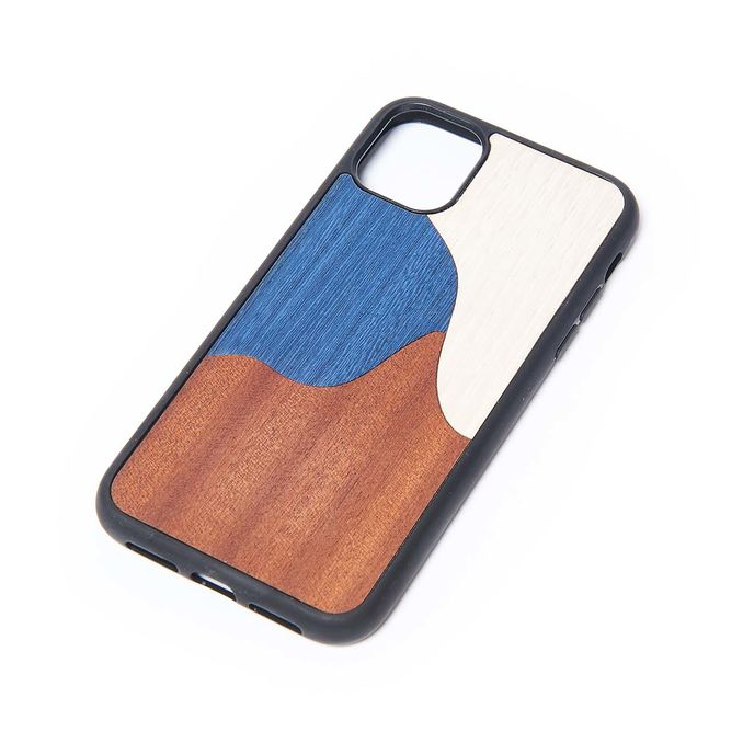 WOODEN COVER IPHONE X/XS Inlay blue