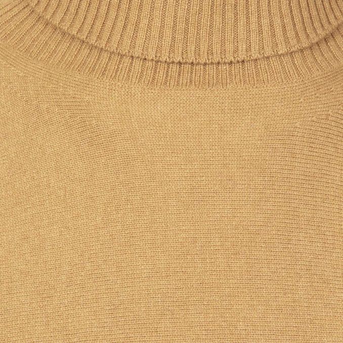WOOL AND CACHEMERE TURTLENECK Woman Camel