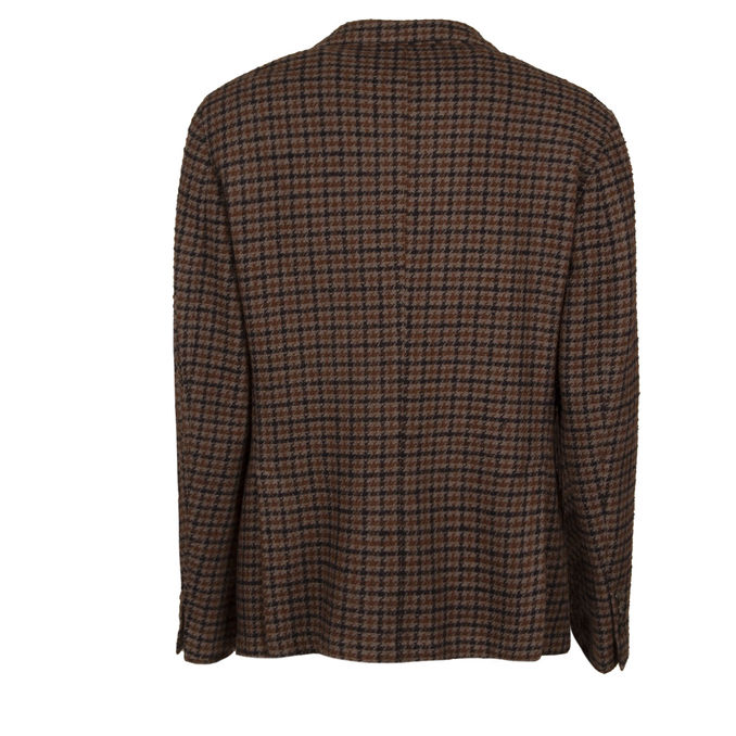 WOOL AND CASHMERE COTTON JACKET Man Brown