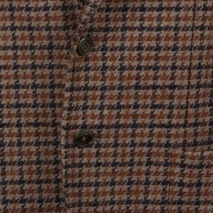 WOOL AND CASHMERE COTTON JACKET Man Brown