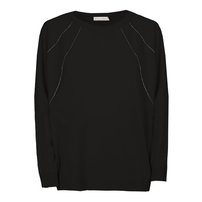 WOOL AND CASHMERE PULLOVER Woman Black