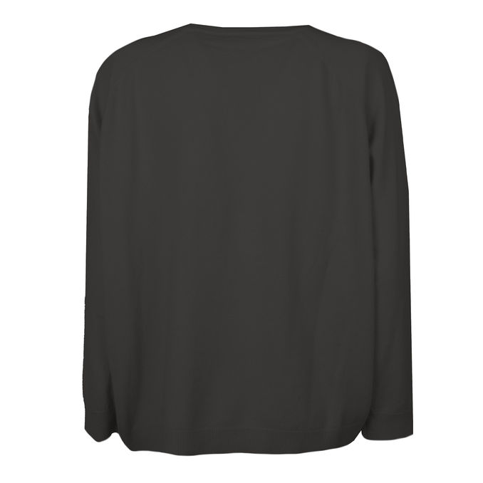 WOOL AND CASHMERE PULLOVER Woman Dark Grey