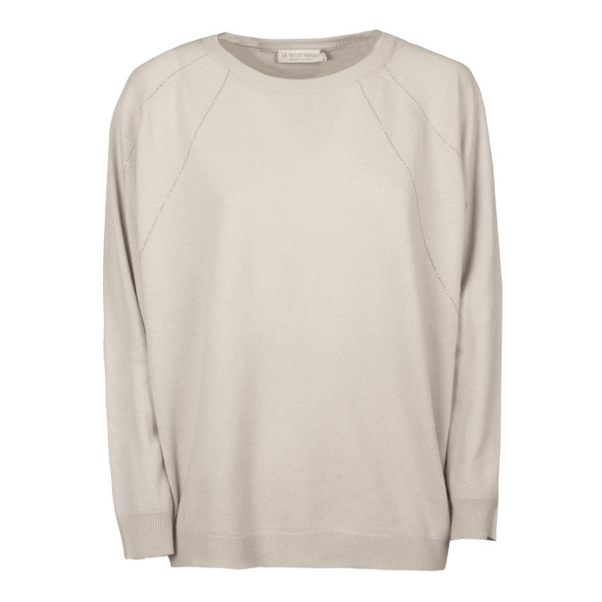 WOOL AND CASHMERE PULLOVER Woman Light Grey
