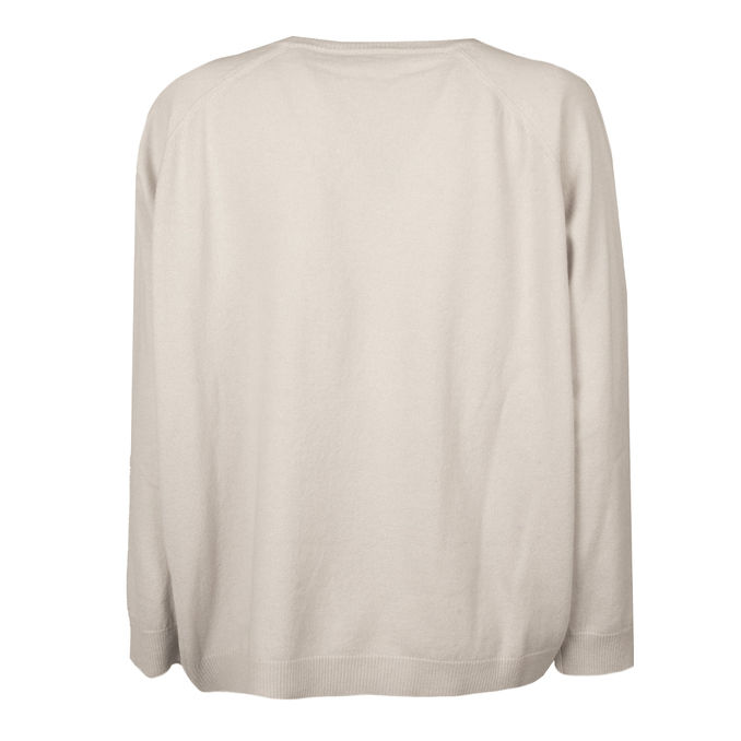 WOOL AND CASHMERE PULLOVER Woman Light Grey