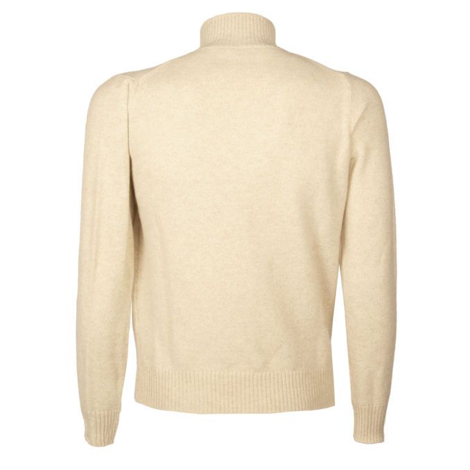 WOOL AND CASHMERE SWEATER Man Beige