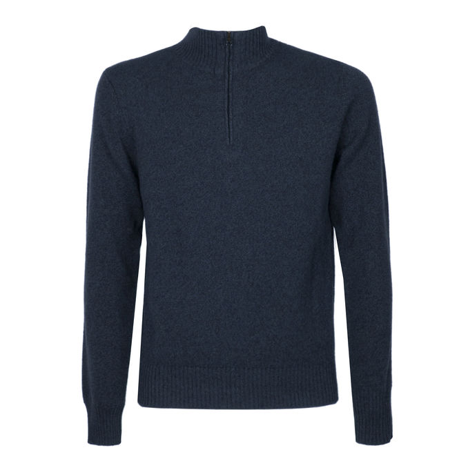 WOOL AND CASHMERE SWEATER Man Blue