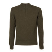 WOOL AND CASHMERE SWEATER Man Green WOOL AND CASHMERE SWEATER Man Green