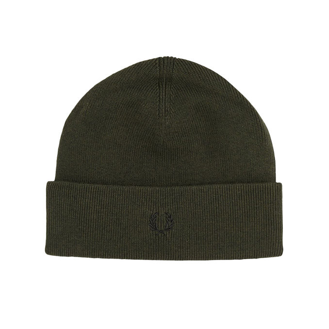 WOOL AND COTTON BEANIE Man Hinting Green