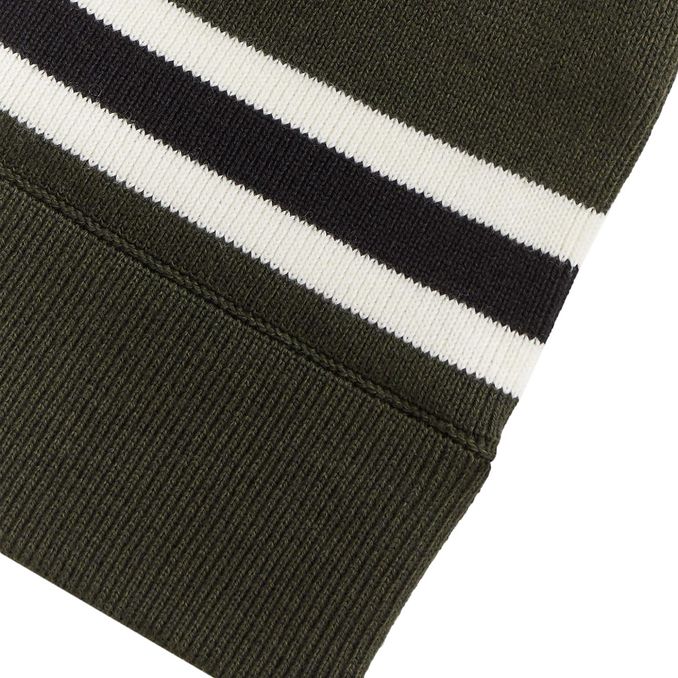 WOOL AND COTTON BEANIE Man Hinting Green