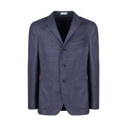 WOOL BLAZER Man Blue Gray WOOL BLAZER Man Blue Gray