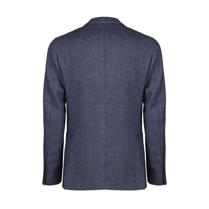 WOOL BLAZER Man Blue Gray