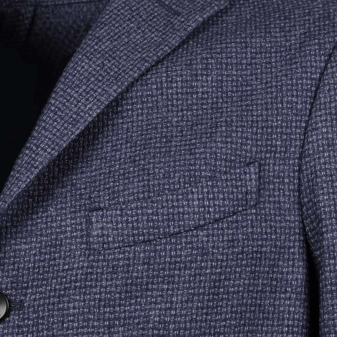 WOOL BLAZER Man Blue Gray