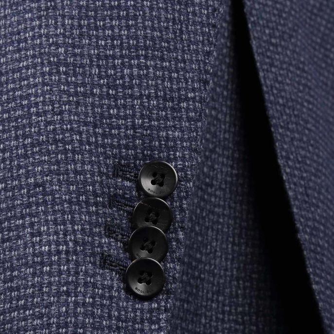 WOOL BLAZER Man Blue Gray