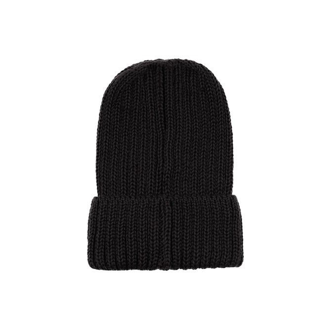 WOOL BLEND CAP Man Black