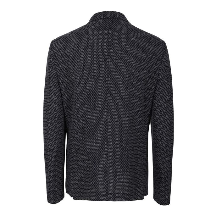 WOOL BLEND JACKET Man Blue/Grey