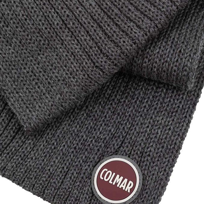 WOOL BLEND SCARF Man Anthracite Melange