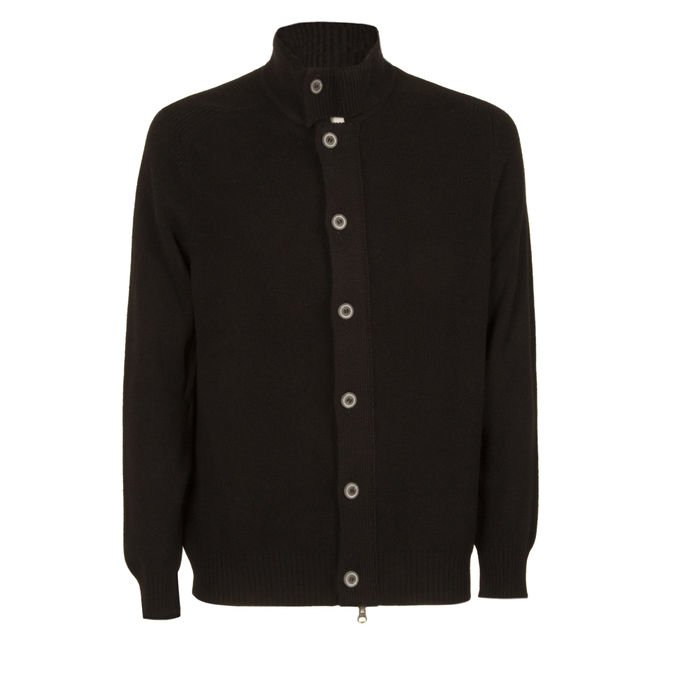 WOOL CARDIGAN Man Black