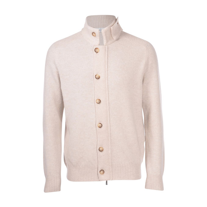 WOOL CARDIGAN Men Natural