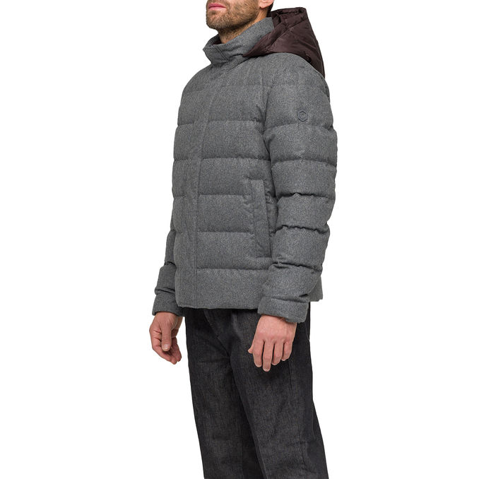 WOOL DOWN JACKET WITH HOOD