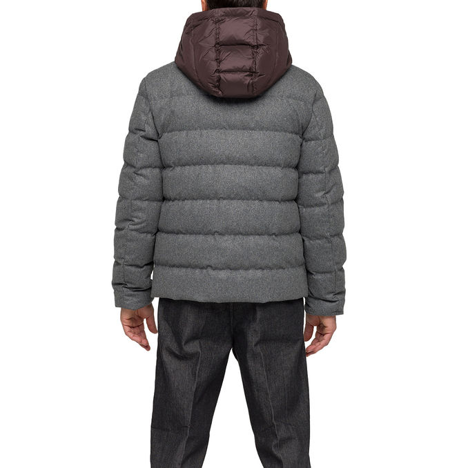 WOOL DOWN JACKET WITH HOOD