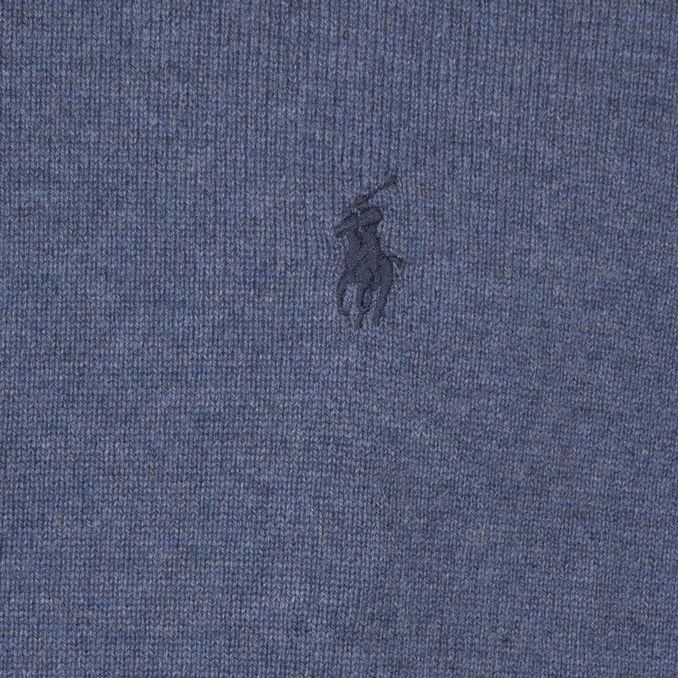 WOOL HALF ZIP PULL Man Twilight Blue