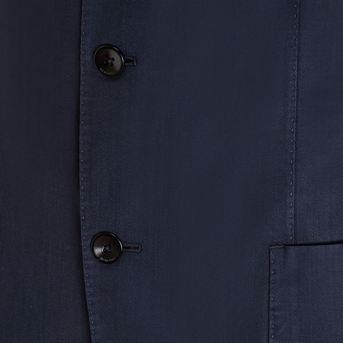 WOOL JACKET WITH THREE BUTTONS Man Blue Navy