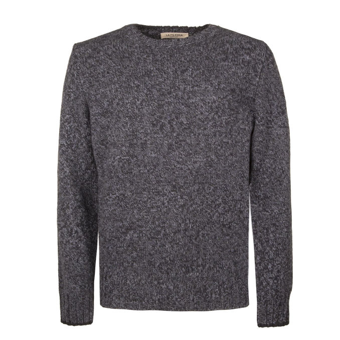 WOOL KNIT Man Green Light Blue Blue Melange