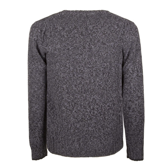 WOOL KNIT Man Green Light Blue Blue Melange