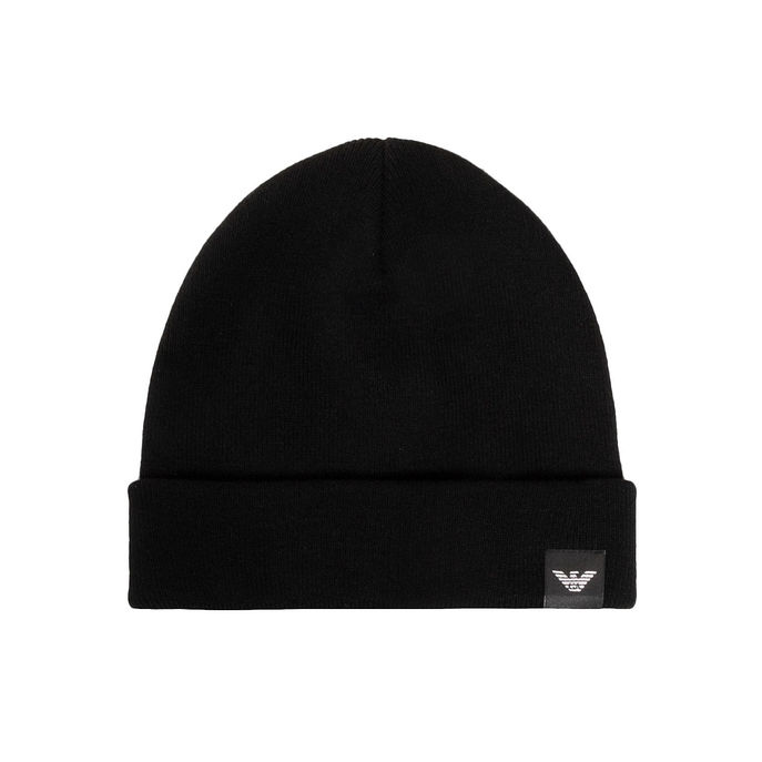 WOOL MIXED BEANIE Man Black