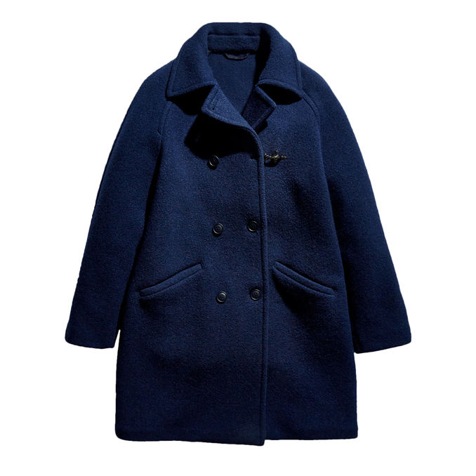 WOOL OVER COAT Woman Dark Blue Night