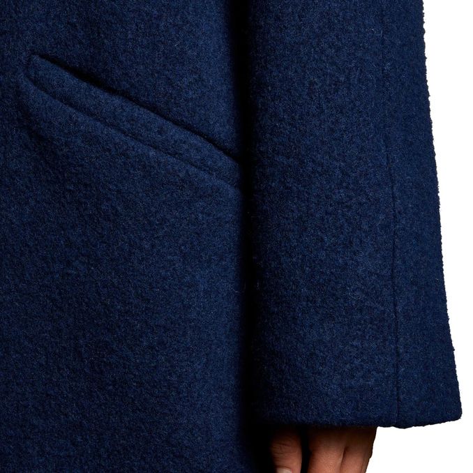 WOOL OVER COAT Woman Dark Blue Night