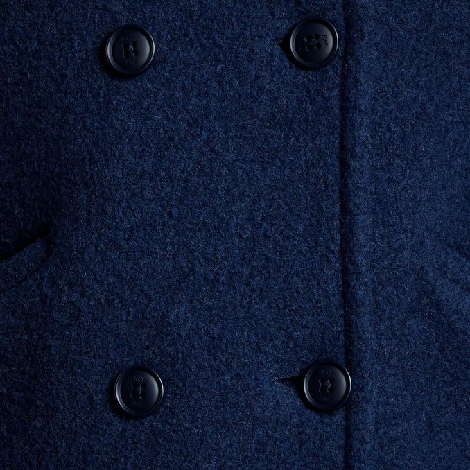 WOOL OVER COAT Woman Dark Blue Night 2115593654979