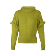 WOOL PULL WITH DETACHABLE SLEEVES Woman Acid Green WOOL PULL WITH DETACHABLE SLEEVES Woman Acid Green