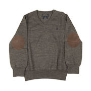 WOOL PULL WITH PATCHES Kid Anthracite  WOOL PULL WITH PATCHES Kid Anthracite