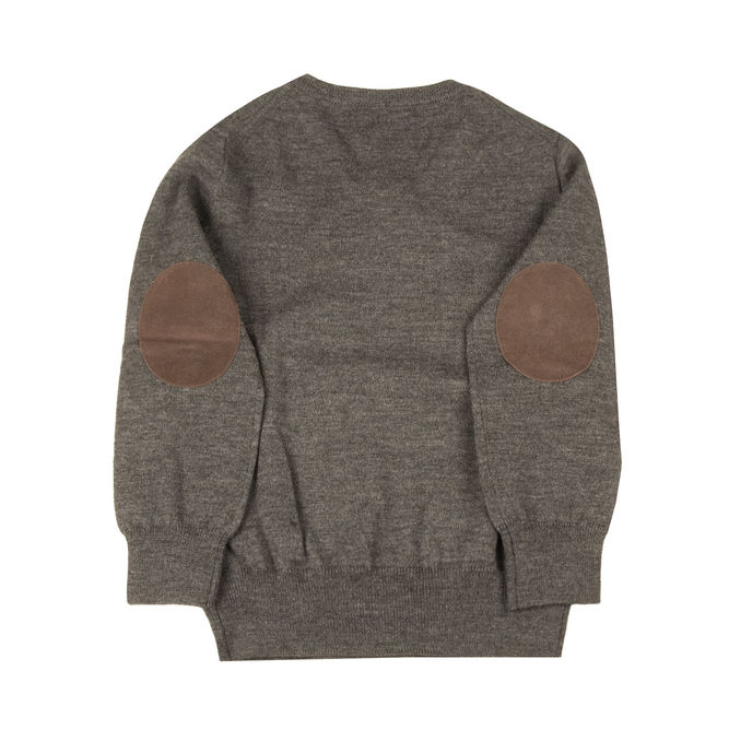 WOOL PULL WITH PATCHES Kid Anthracite