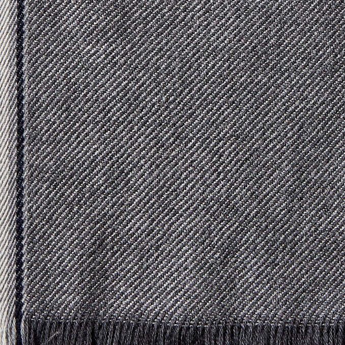 WOOL SCARF Man  Gab Black Shadow Grey Med