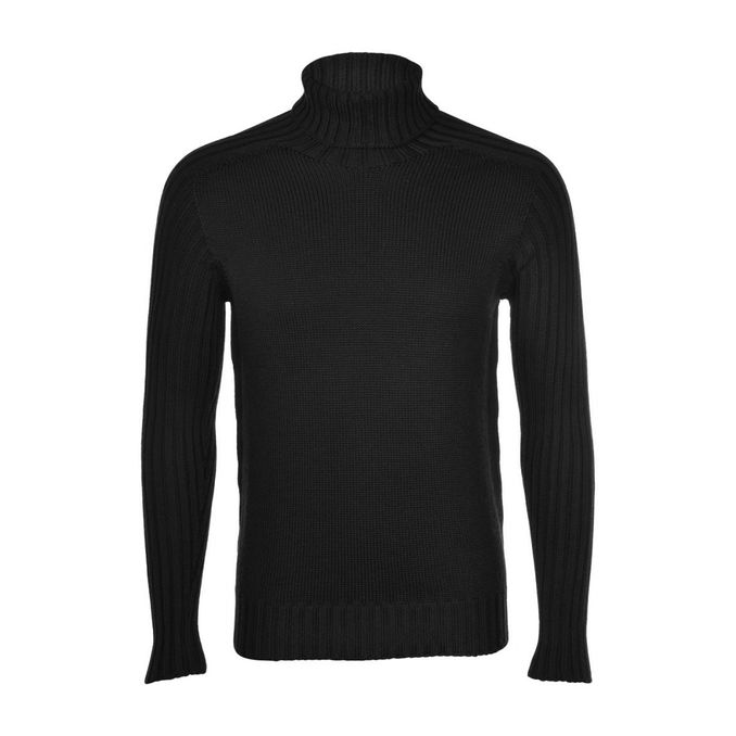 WOOL TURTLENECK Man Black