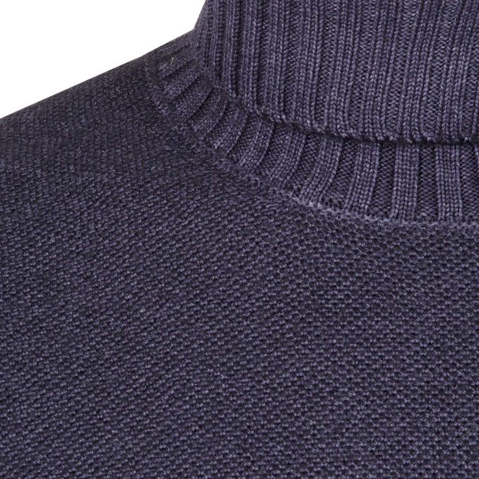 WOOL TURTLENECK Man Blue