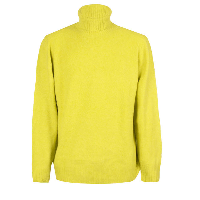 WOOL TURTLENECK Man Yellow Lime