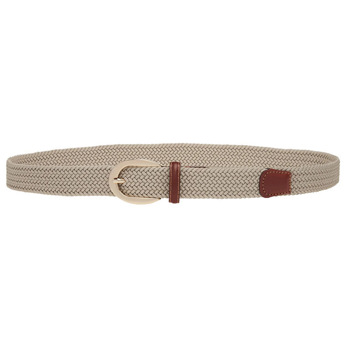 WOVEN RAYON STRETCH BELT Woman Beige