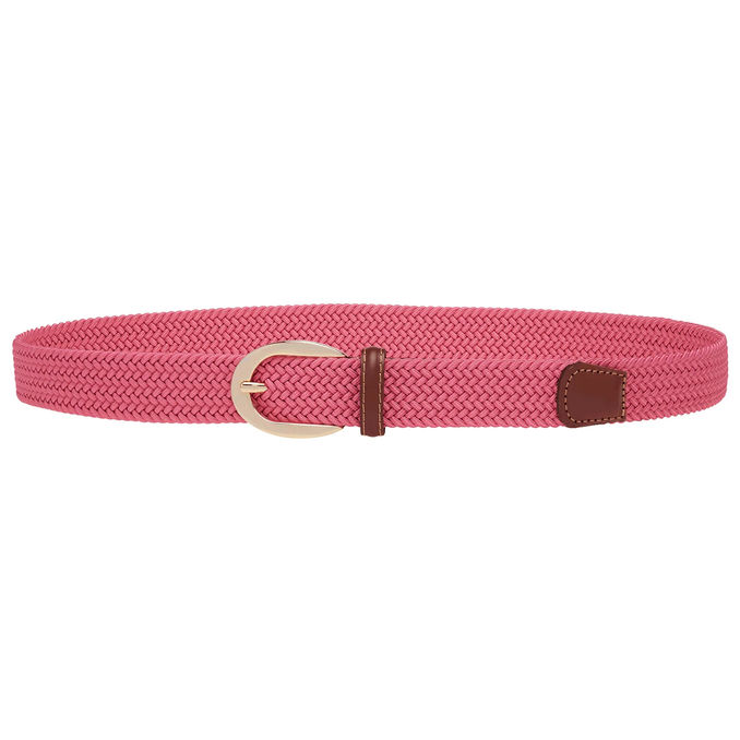 WOVEN RAYON STRETCH BELT Woman Fuchsia