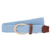 WOVEN RAYON STRETCH BELT Woman Light Blue  WOVEN RAYON STRETCH BELT Woman Light Blue