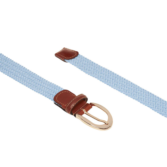WOVEN RAYON STRETCH BELT Woman Light Blue