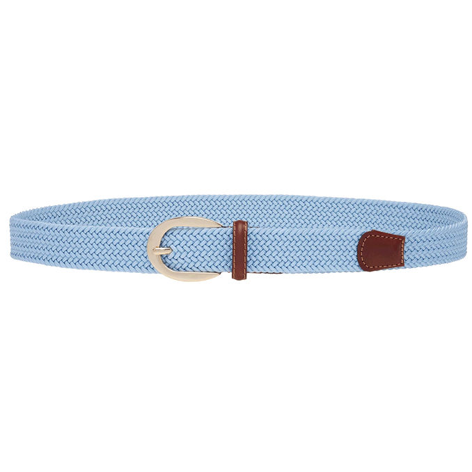 WOVEN RAYON STRETCH BELT Woman Light Blue