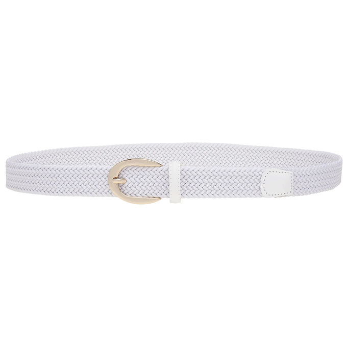 WOVEN RAYON STRETCH BELT Woman White