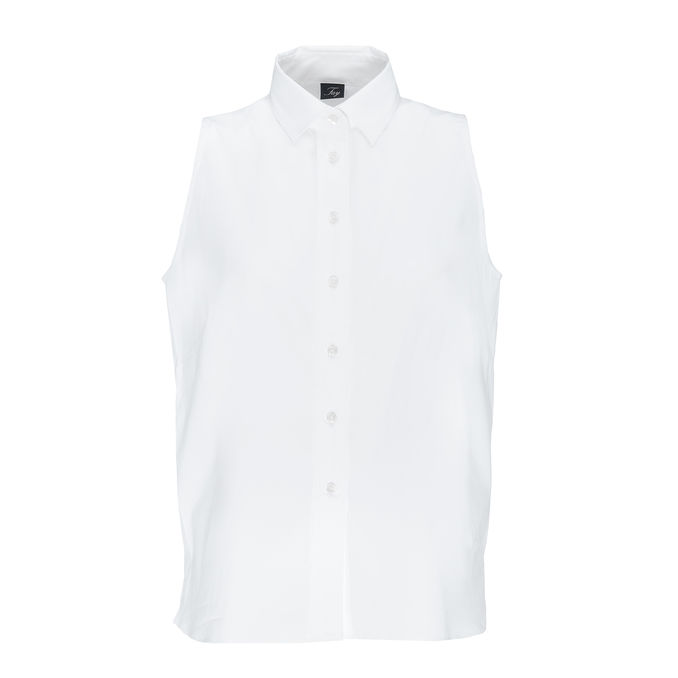 WRAP SHIRT IN STRETCH COTTON Woman White