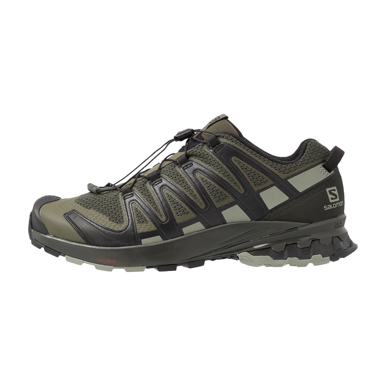  Salomon Xa Pro 3D V8 Trail Running Shoes for Men, Grape  Leaf/Peat/Shadow, 8