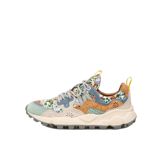 YAMANO 3 FLORAL PRINT SNEAKERS Woman Grey Milk